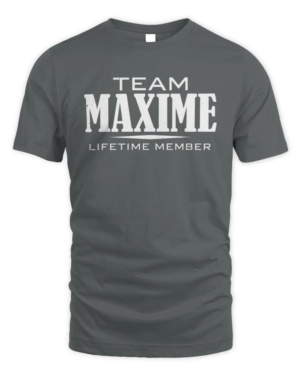 MAXIME BL62-K4-128 - Personalized “Team NAME Lifetime Member” - Unisex Standard T-Shirt - Charcoal