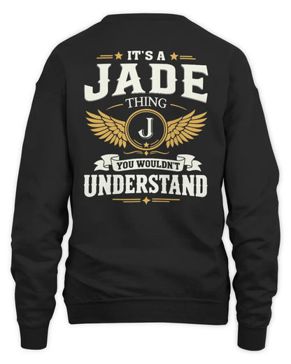 JADE KT06-M008 It’s a [NAME] Thing – You Wouldn’t Understand | Personalized Vintage T-Shirt - Unisex Sweatshirt - Black