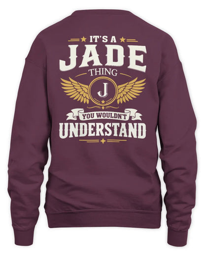 JADE KT06-M008 It’s a [NAME] Thing – You Wouldn’t Understand | Personalized Vintage T-Shirt - Unisex Sweatshirt - Maroon
