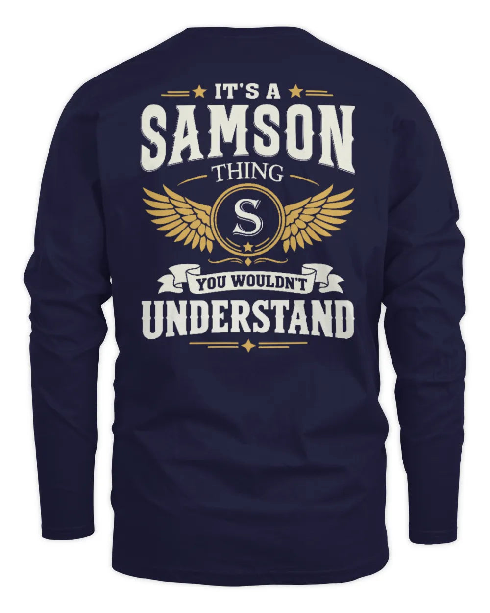 SAMSON KT06-M008 It’s a [NAME] Thing – You Wouldn’t Understand | Personalized Vintage T-Shirt - Men's Long Sleeved T-Shirt - Navy
