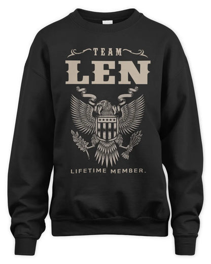 LEN TP06-K82 – Personalized Classic Style Apparel “Team NAME Lifetime Member” - Unisex Sweatshirt - Black