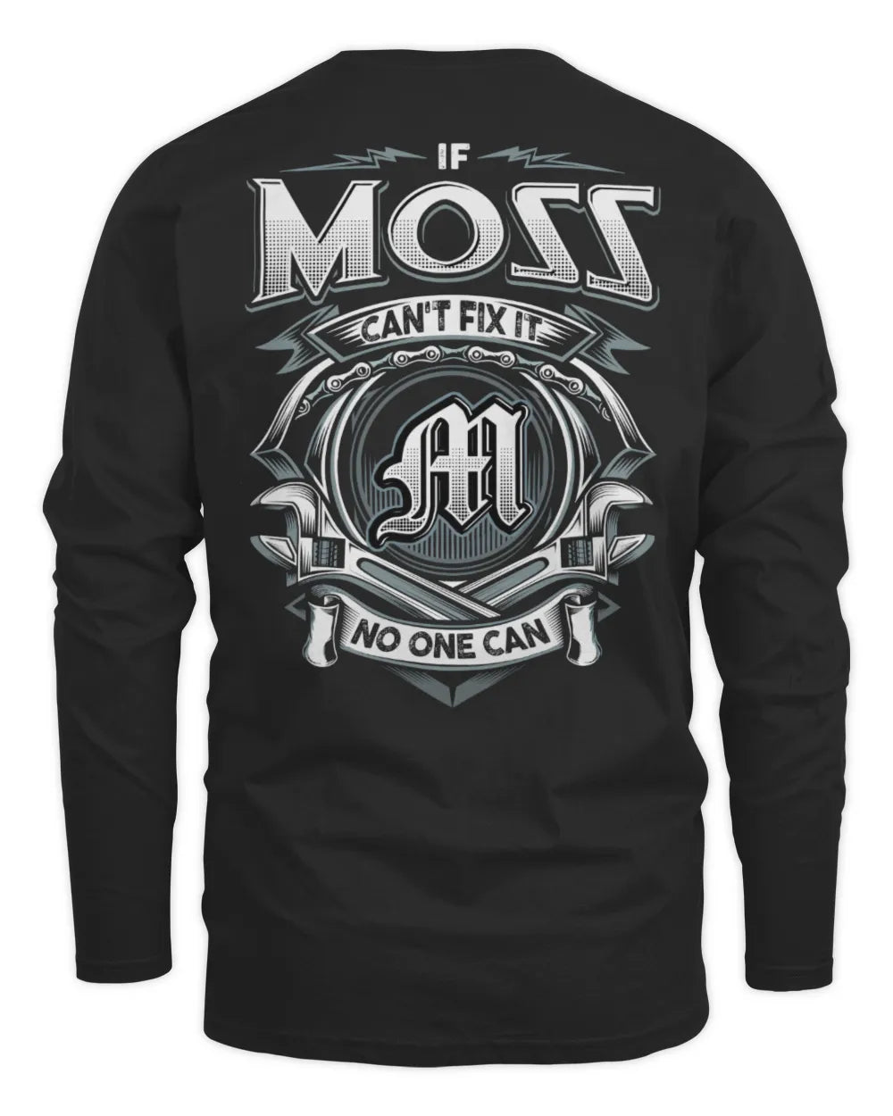 MOSS AP81-K4-626 - Personalized Ahmed Quote Apparel “If Ahmed Can't Fix It, No One Can” - Men's Long Sleeved T-Shirt - Black