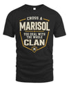 MARISOL NT1-K008 Cross A/An NAME, You Deal With the Whole Clan | Personalized Vintage T-Shirt