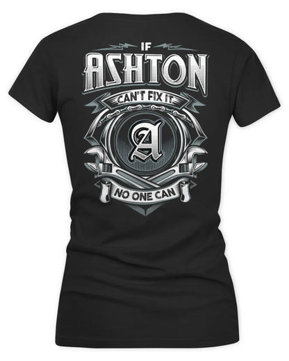 ASHTON AP81-K4-626 - Personalized Ahmed Quote Apparel “If Ahmed Can't Fix It, No One Can” - Women's V-Neck T-Shirt - Black