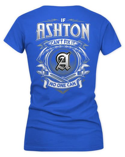 ASHTON AP81-K4-626 - Personalized Ahmed Quote Apparel “If Ahmed Can't Fix It, No One Can” - Women's V-Neck T-Shirt - Royal