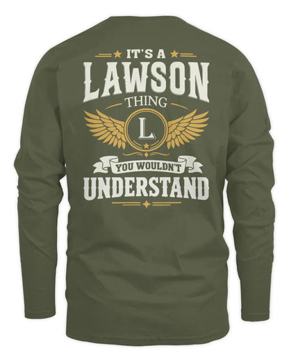 LAWSON KT06-M008 It’s a [NAME] Thing – You Wouldn’t Understand | Personalized Vintage T-Shirt - Men's Long Sleeved T-Shirt - Military Green