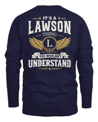 LAWSON KT06-M008 It’s a [NAME] Thing – You Wouldn’t Understand | Personalized Vintage T-Shirt - Men's Long Sleeved T-Shirt - Navy