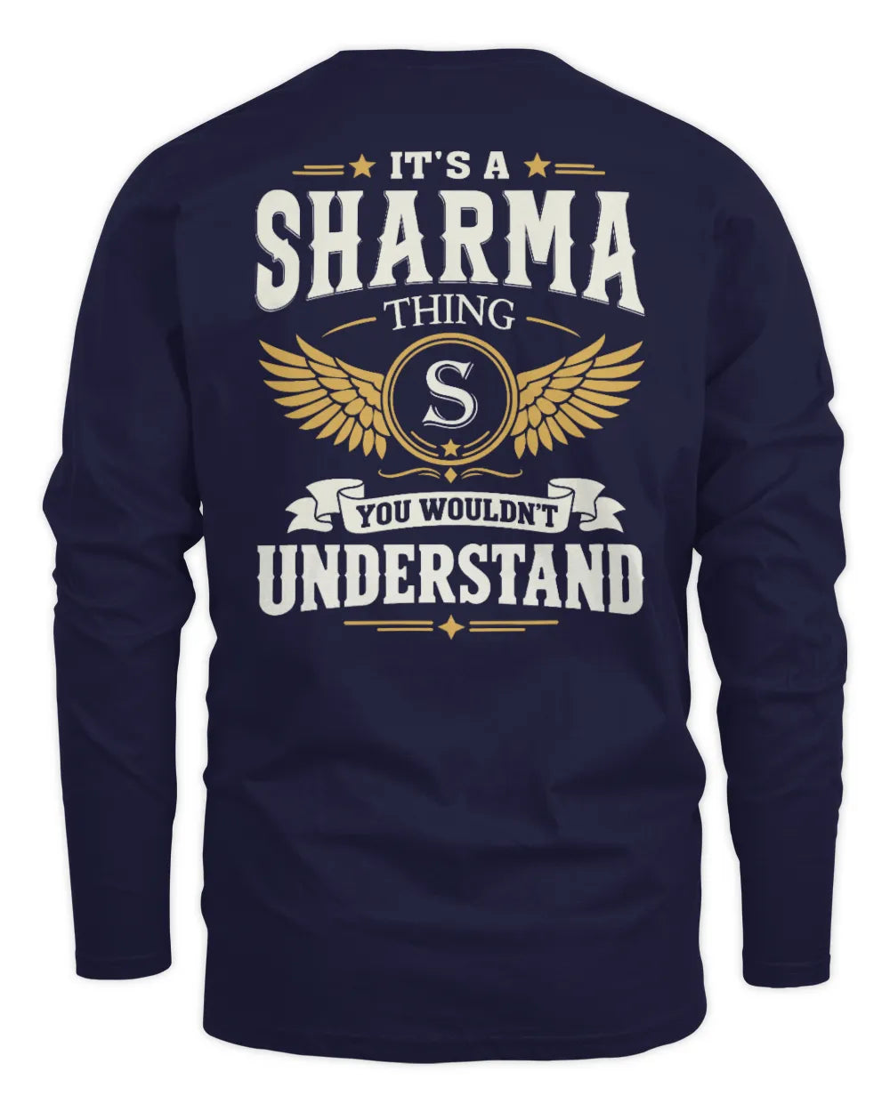 SHARMA KT06-M008 It’s a [NAME] Thing – You Wouldn’t Understand | Personalized Vintage T-Shirt - Men's Long Sleeved T-Shirt - Navy