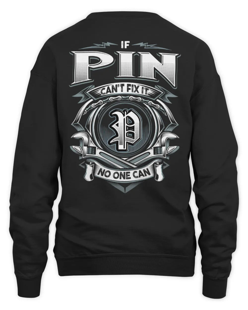PIN AP81-K4-626 - Personalized Ahmed Quote Apparel “If Ahmed Can't Fix It, No One Can” - Unisex Sweatshirt - Black