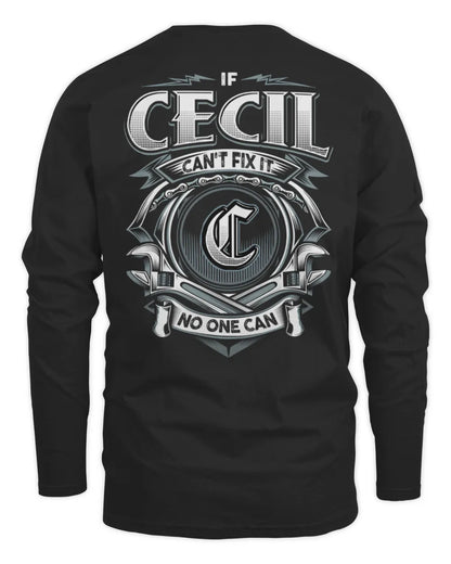 CECIL AP81-K4-626 - Personalized Ahmed Quote Apparel “If Ahmed Can't Fix It, No One Can” - Men's Long Sleeved T-Shirt - Black