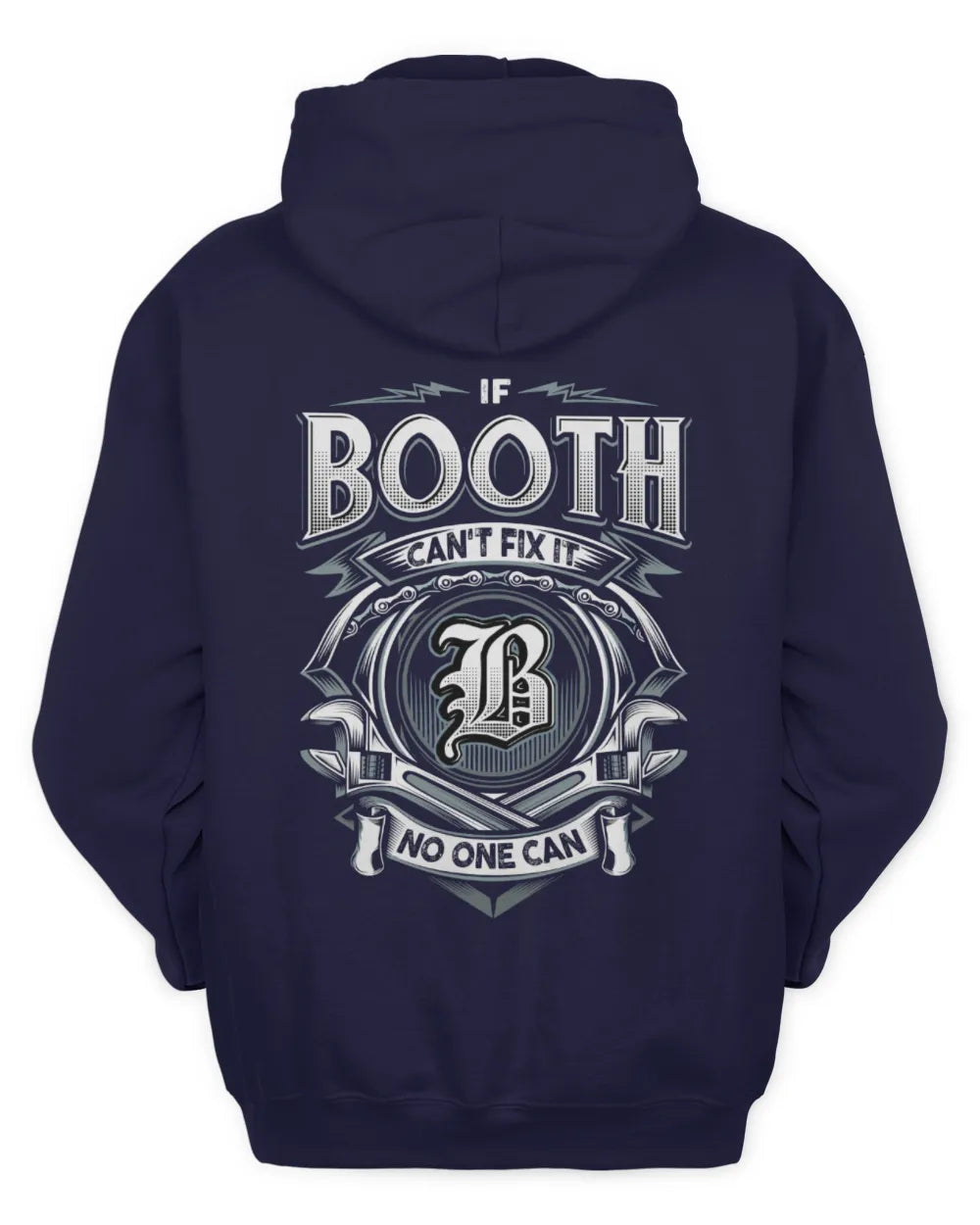 BOOTH AP81-K4-626 - Personalized Ahmed Quote Apparel “If Ahmed Can't Fix It, No One Can” - Unisex Hoodie - Navy