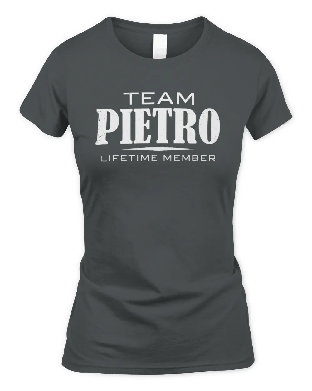 PIETRO BL62-K4-128 - Personalized “Team NAME Lifetime Member” - Women's Standard T-Shirt - Charcoal