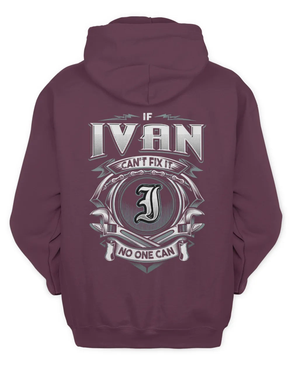 IVAN AP81-K4-626 - Personalized Ahmed Quote Apparel “If Ahmed Can't Fix It, No One Can” - Unisex Hoodie - Maroon
