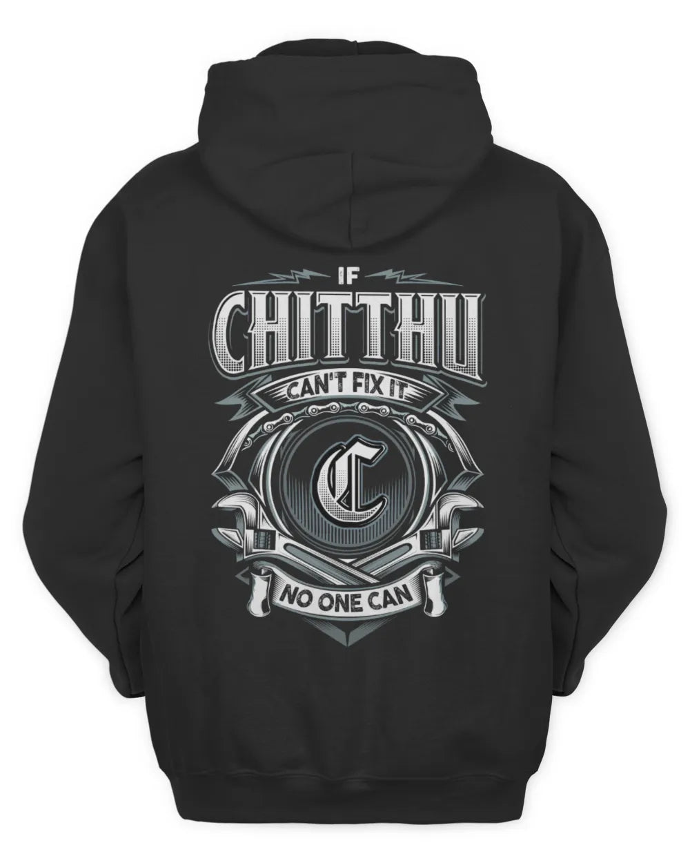 CHITTHU AP81-K4-626 - Personalized Ahmed Quote Apparel “If Ahmed Can't Fix It, No One Can” - Unisex Hoodie - Black