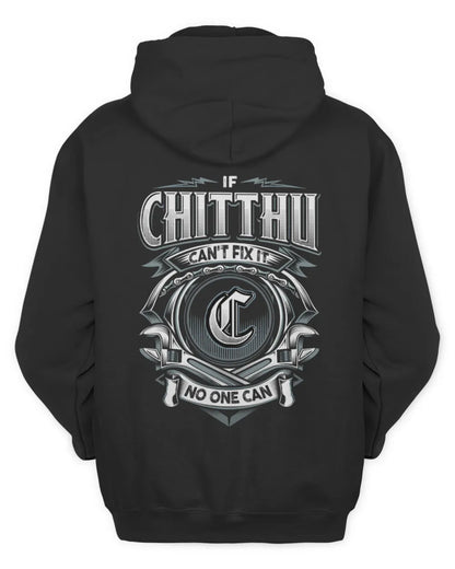 CHITTHU AP81-K4-626 - Personalized Ahmed Quote Apparel “If Ahmed Can't Fix It, No One Can” - Unisex Hoodie - Black