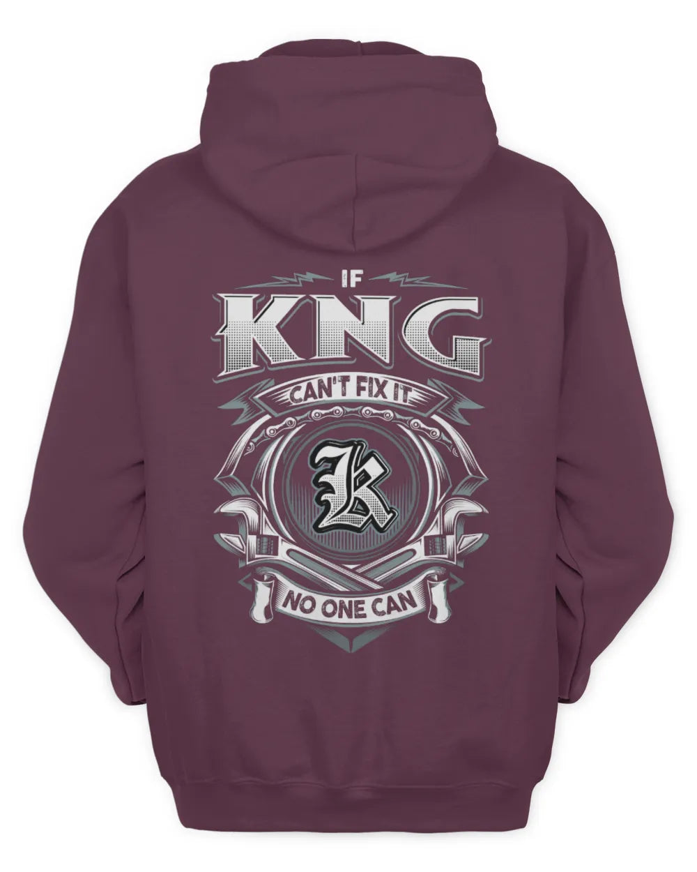 KNG AP81-K4-626 - Personalized Ahmed Quote Apparel “If Ahmed Can't Fix It, No One Can” - Unisex Hoodie - Maroon