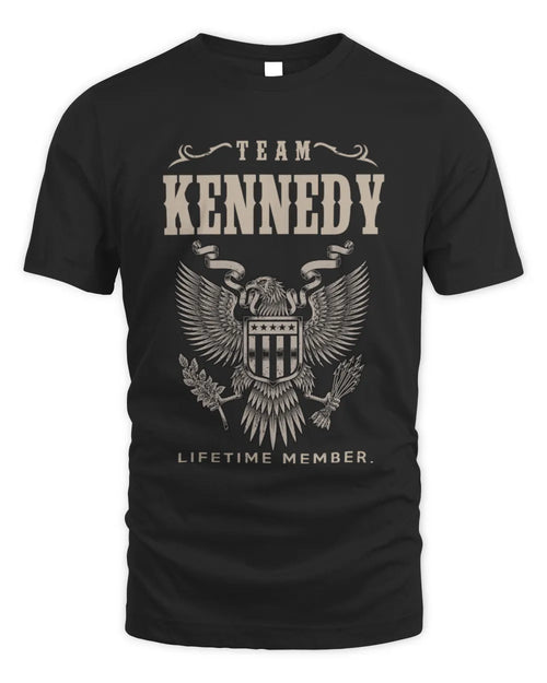 KENNEDY TP06-K82 – Personalized Classic Style Apparel “Team NAME Lifetime Member” - Unisex Standard T-Shirt - Black