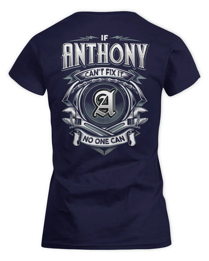 ANTHONY AP81-K4-626 - Personalized Ahmed Quote Apparel “If Ahmed Can't Fix It, No One Can” - Women's Standard T-Shirt - Navy