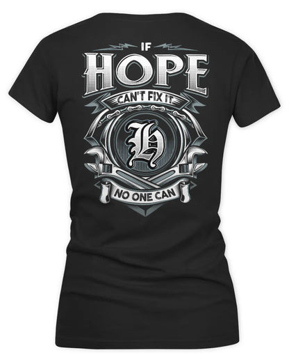 HOPE AP81-K4-626 - Personalized Ahmed Quote Apparel “If Ahmed Can't Fix It, No One Can” - Women's V-Neck T-Shirt - Black