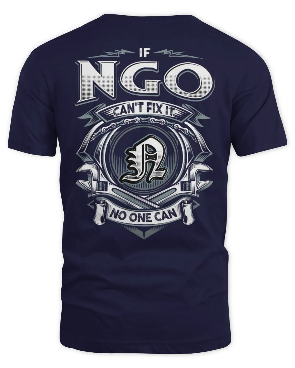 NGO AP81-K4-626 - Personalized Ahmed Quote Apparel “If Ahmed Can't Fix It, No One Can” - Unisex Standard T-Shirt - Navy
