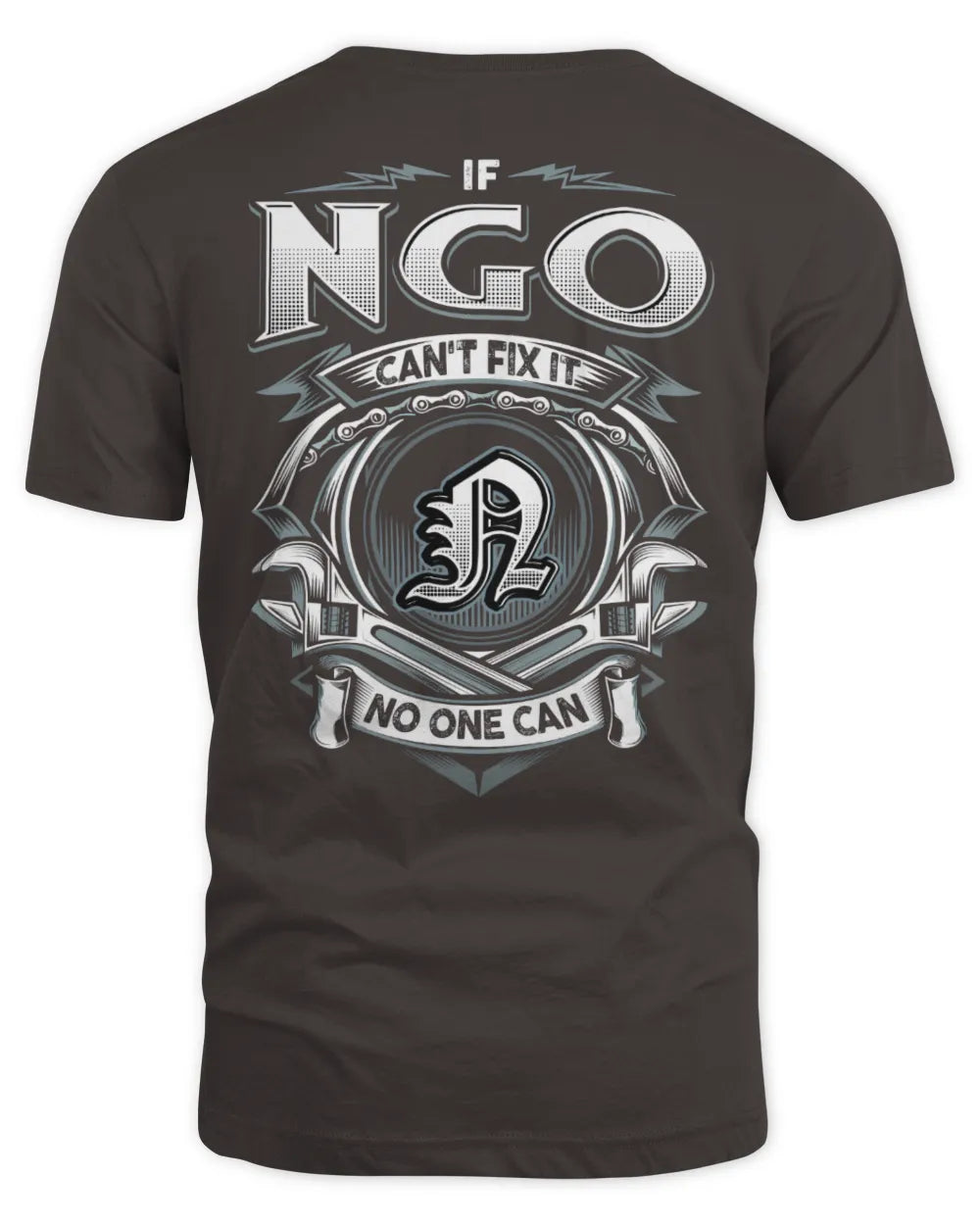 NGO AP81-K4-626 - Personalized Ahmed Quote Apparel “If Ahmed Can't Fix It, No One Can” - Unisex Standard T-Shirt - Dark Chocolate