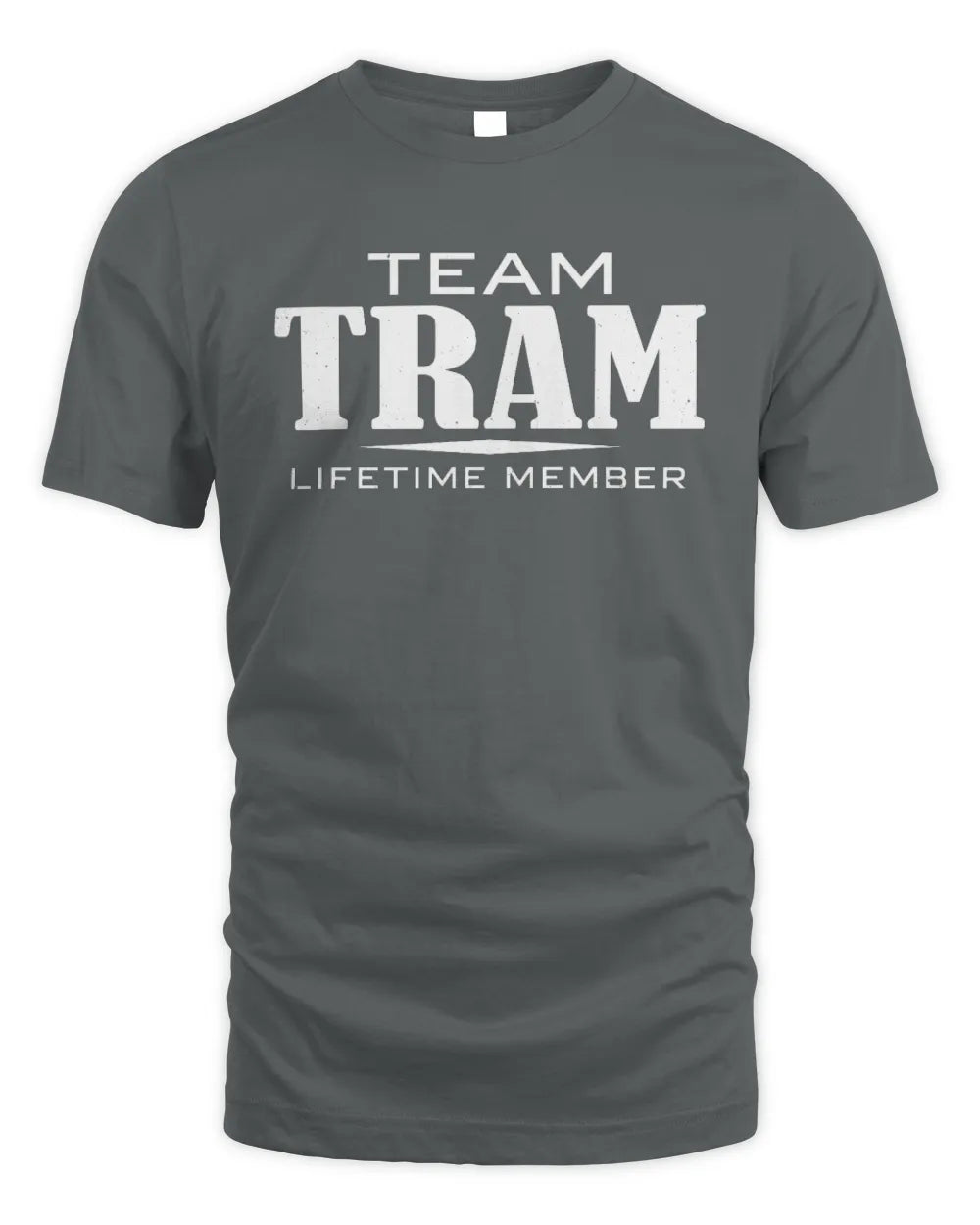 TRAM BL62-K4-128 - Personalized “Team NAME Lifetime Member” - Unisex Standard T-Shirt - Charcoal