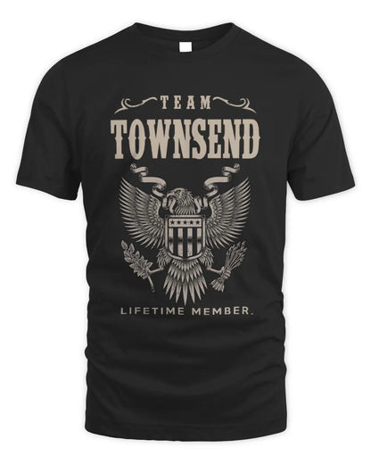 TOWNSEND TP06-K82 – Personalized Classic Style Apparel “Team NAME Lifetime Member” - Unisex Standard T-Shirt - Black