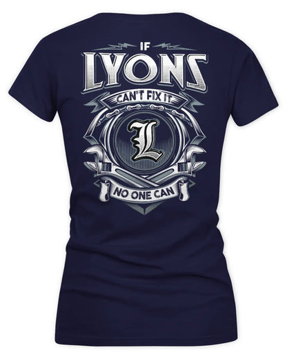 LYONS AP81-K4-626 - Personalized Ahmed Quote Apparel “If Ahmed Can't Fix It, No One Can” - Women's V-Neck T-Shirt - Navy