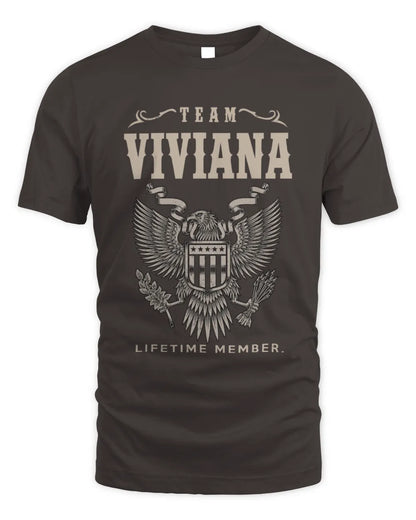 VIVIANA TP06-K82 – Personalized Classic Style Apparel “Team NAME Lifetime Member” - Unisex Standard T-Shirt - Dark Chocolate