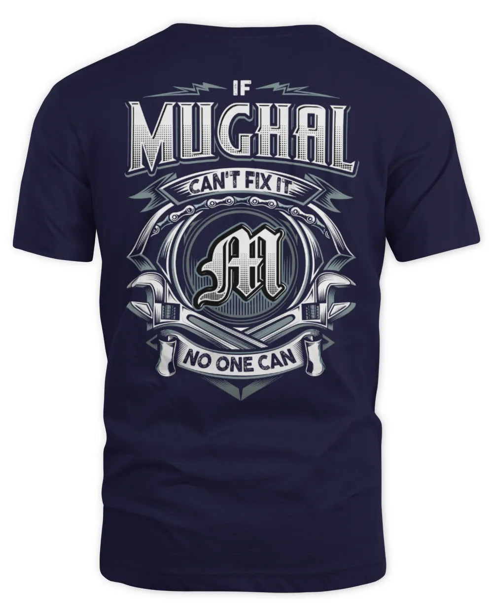 MUGHAL AP81-K4-626 - Personalized Ahmed Quote Apparel “If Ahmed Can't Fix It, No One Can” - Unisex Standard T-Shirt - Navy