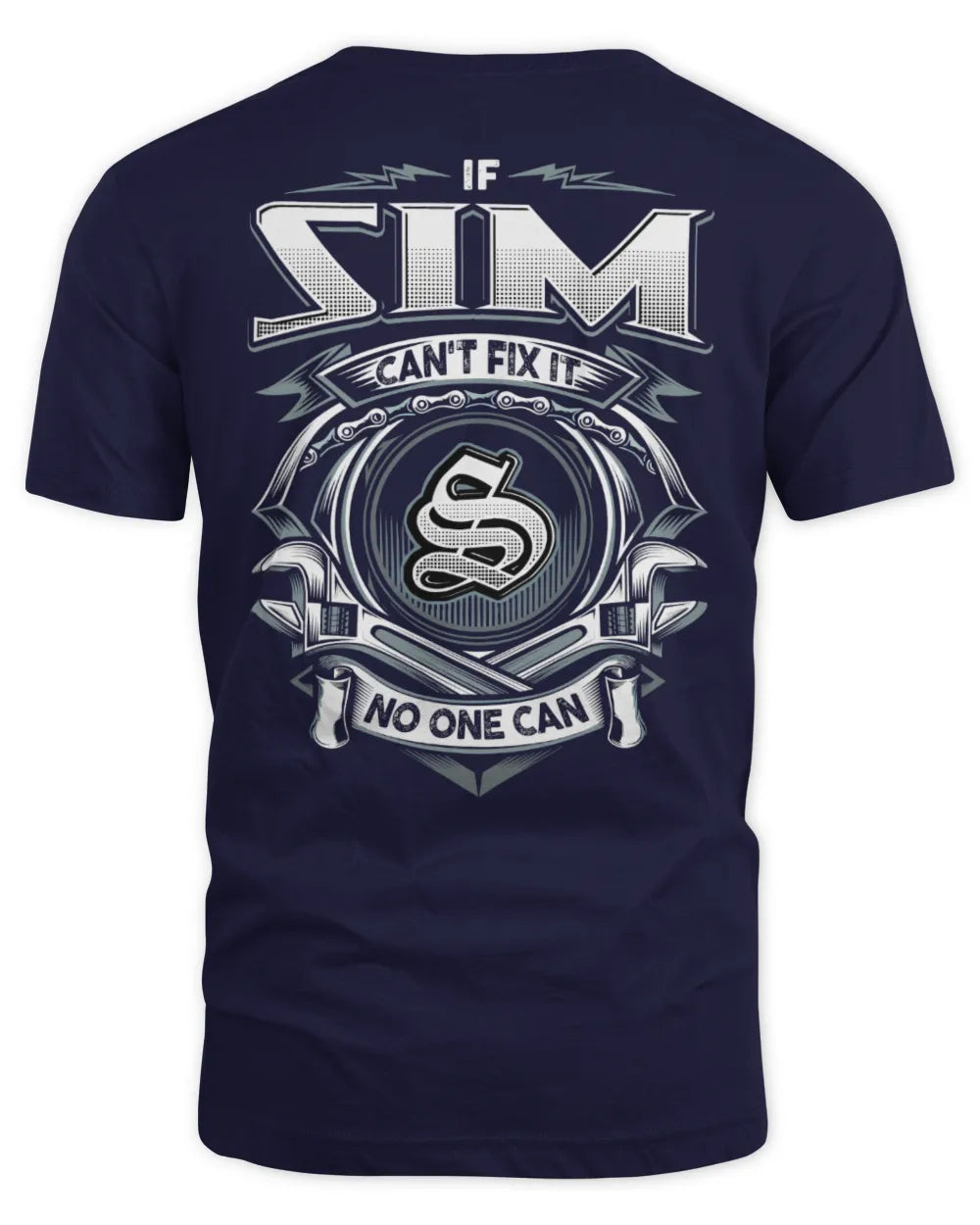 SIM AP81-K4-626 - Personalized Ahmed Quote Apparel “If Ahmed Can't Fix It, No One Can” - Unisex Standard T-Shirt - Navy