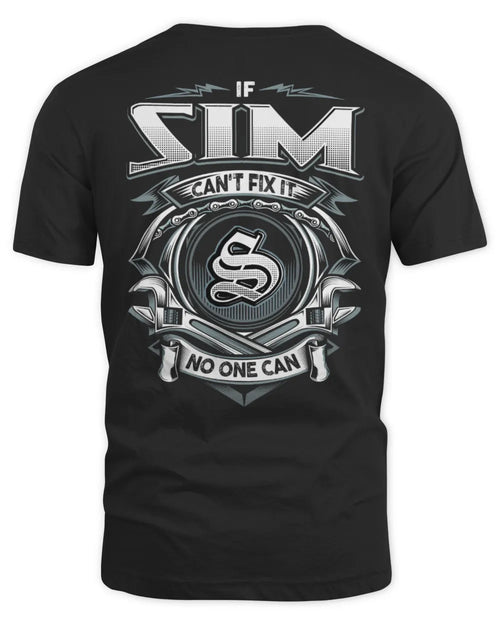 SIM AP81-K4-626 - Personalized Ahmed Quote Apparel “If Ahmed Can't Fix It, No One Can” - Unisex Standard T-Shirt - Black
