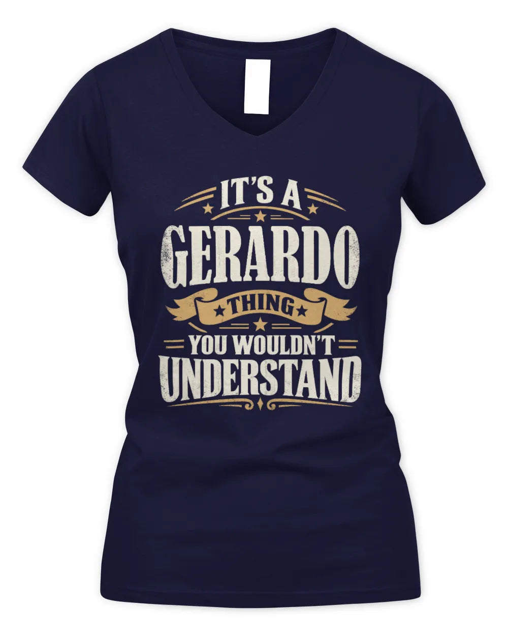 GERARDO P08 TH51 - Personalized “It’s a/an [NAME] Thing – You Wouldn’t Understand” Shirt - Women's V-Neck T-Shirt - Navy