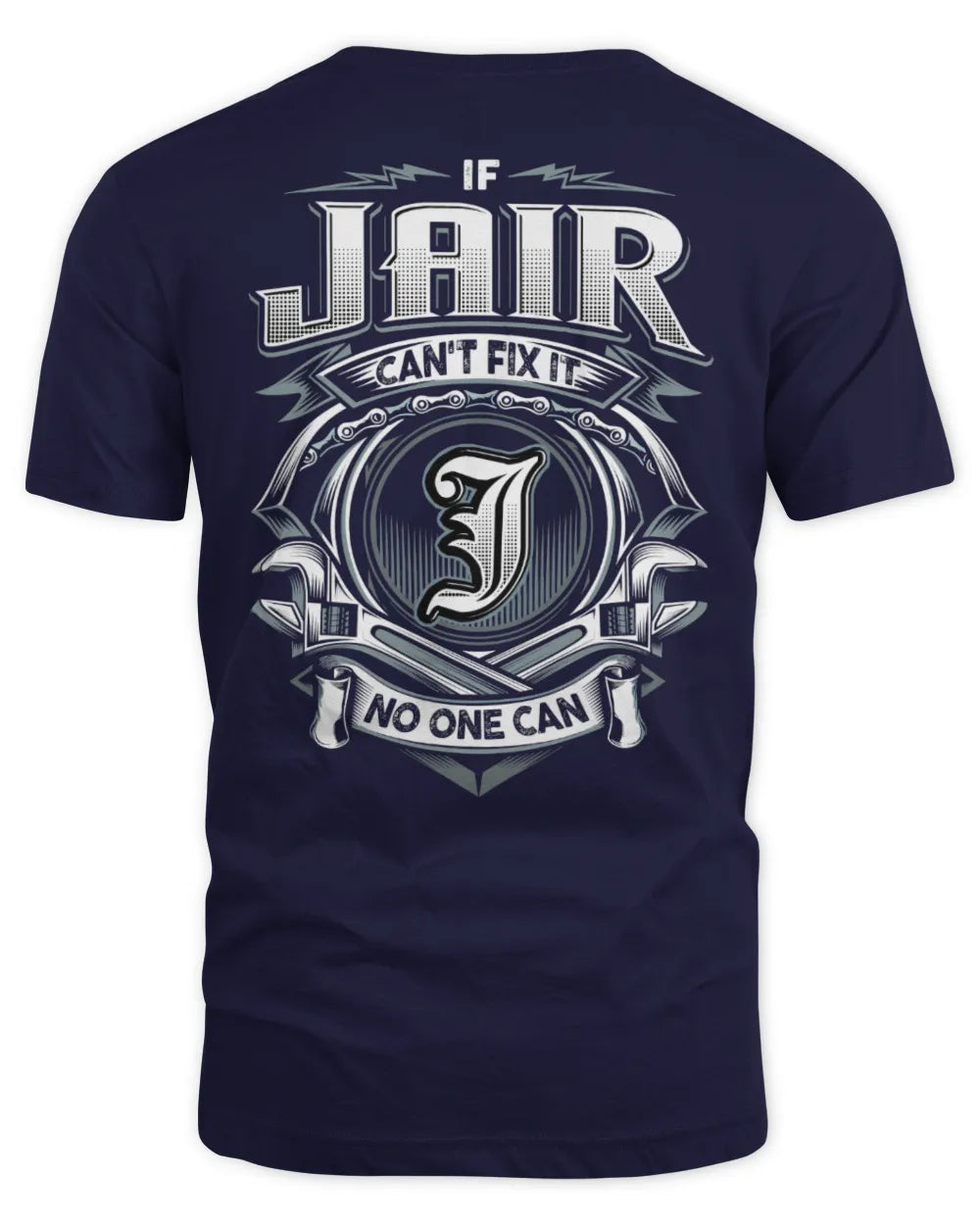JAIR AP81-K4-626 - Personalized Ahmed Quote Apparel “If Ahmed Can't Fix It, No One Can” - Unisex Standard T-Shirt - Navy