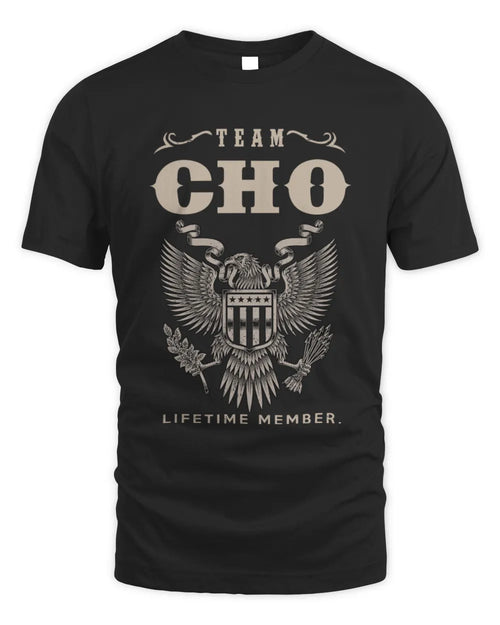 CHO TP06-K82 – Personalized Classic Style Apparel “Team NAME Lifetime Member” - Unisex Standard T-Shirt - Black