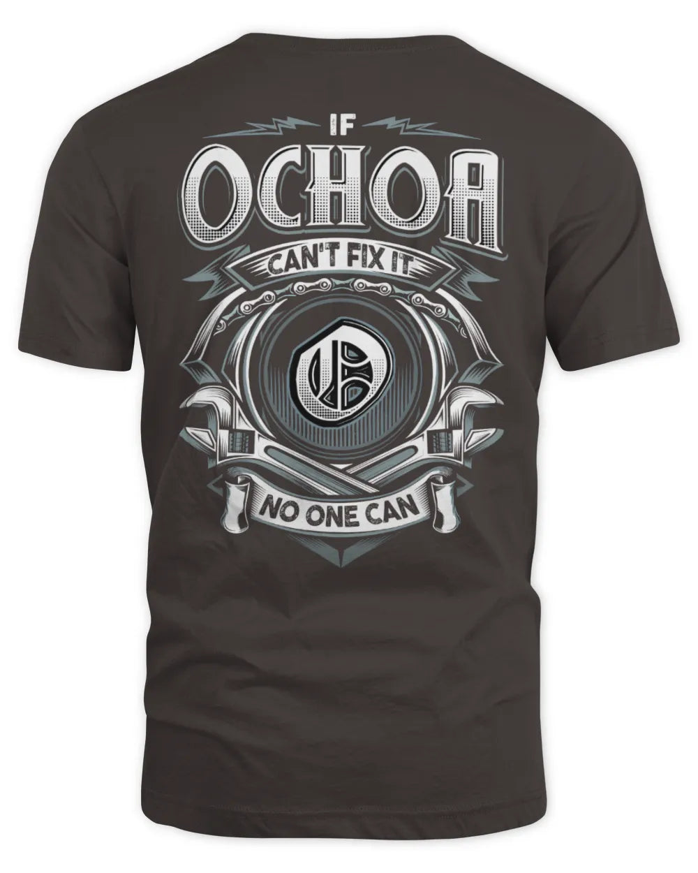 OCHOA AP81-K4-626 - Personalized Ahmed Quote Apparel “If Ahmed Can't Fix It, No One Can” - Unisex Standard T-Shirt - Dark Chocolate