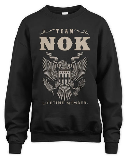 NOK TP06-K82 – Personalized Classic Style Apparel “Team NAME Lifetime Member” - Unisex Sweatshirt - Black