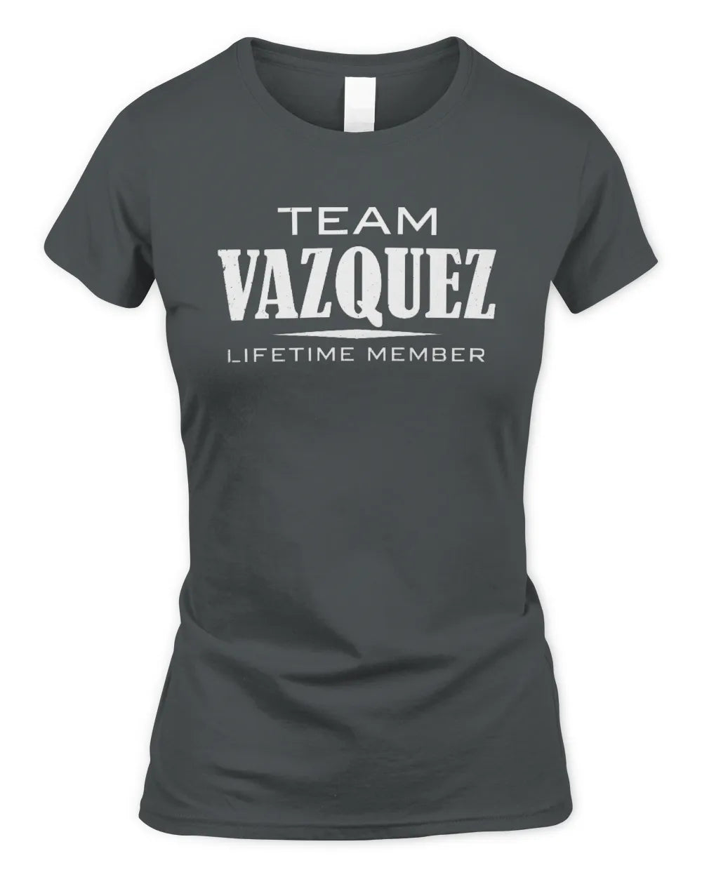 VAZQUEZ BL62-K4-128 - Personalized “Team NAME Lifetime Member” - Women's Standard T-Shirt - Charcoal