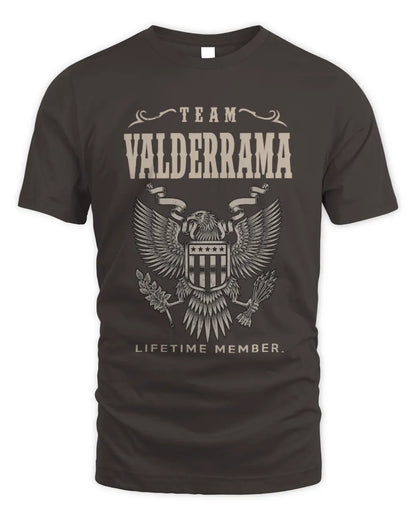 VALDERRAMA TP06-K82 – Personalized Classic Style Apparel “Team NAME Lifetime Member” - Unisex Standard T-Shirt - Dark Chocolate