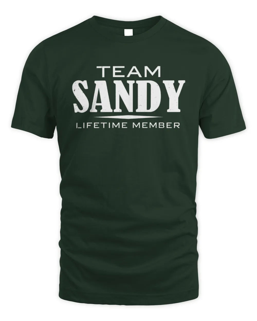 SANDY BL62-K4-128 - Personalized “Team NAME Lifetime Member” - Unisex Standard T-Shirt - Forest Green