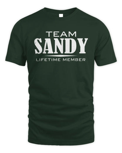 SANDY BL62-K4-128 - Personalized “Team NAME Lifetime Member” - Unisex Standard T-Shirt - Forest Green