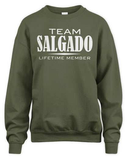 SALGADO BL62-K4-128 - Personalized “Team NAME Lifetime Member” - Unisex Sweatshirt - Military Green