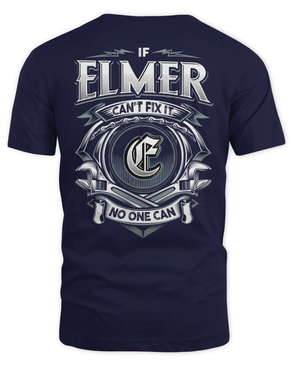 ELMER AP81-K4-626 - Personalized Ahmed Quote Apparel “If Ahmed Can't Fix It, No One Can” - Unisex Standard T-Shirt - Navy