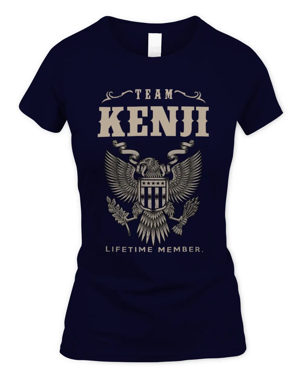 KENJI TP06-K82 – Personalized Classic Style Apparel “Team NAME Lifetime Member” - Women's Standard T-Shirt - Navy