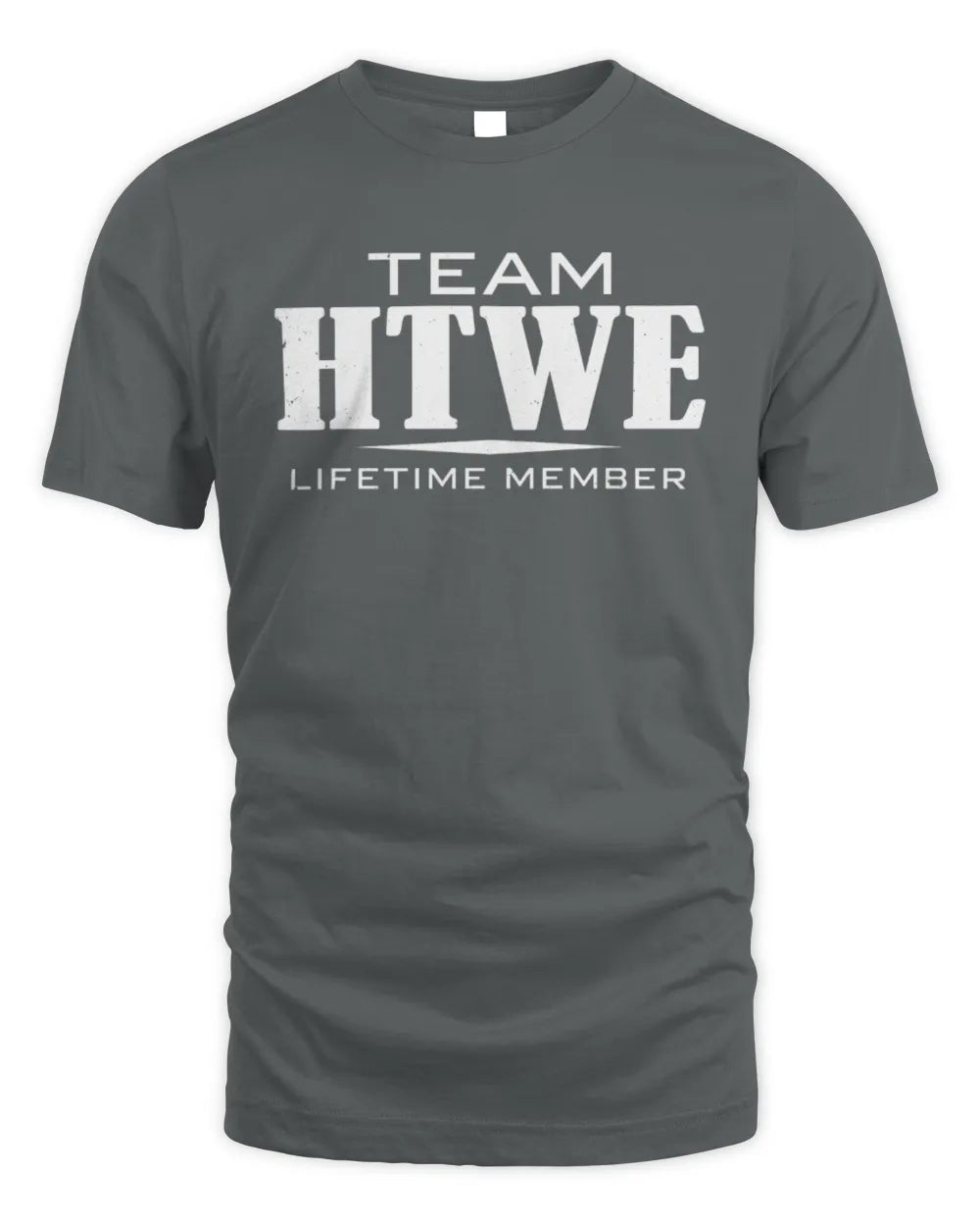 HTWE BL62-K4-128 - Personalized “Team NAME Lifetime Member” - Unisex Standard T-Shirt - Charcoal