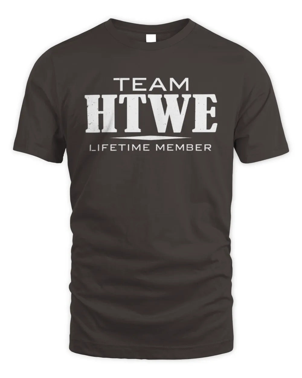HTWE BL62-K4-128 - Personalized “Team NAME Lifetime Member” - Unisex Standard T-Shirt - Dark Chocolate