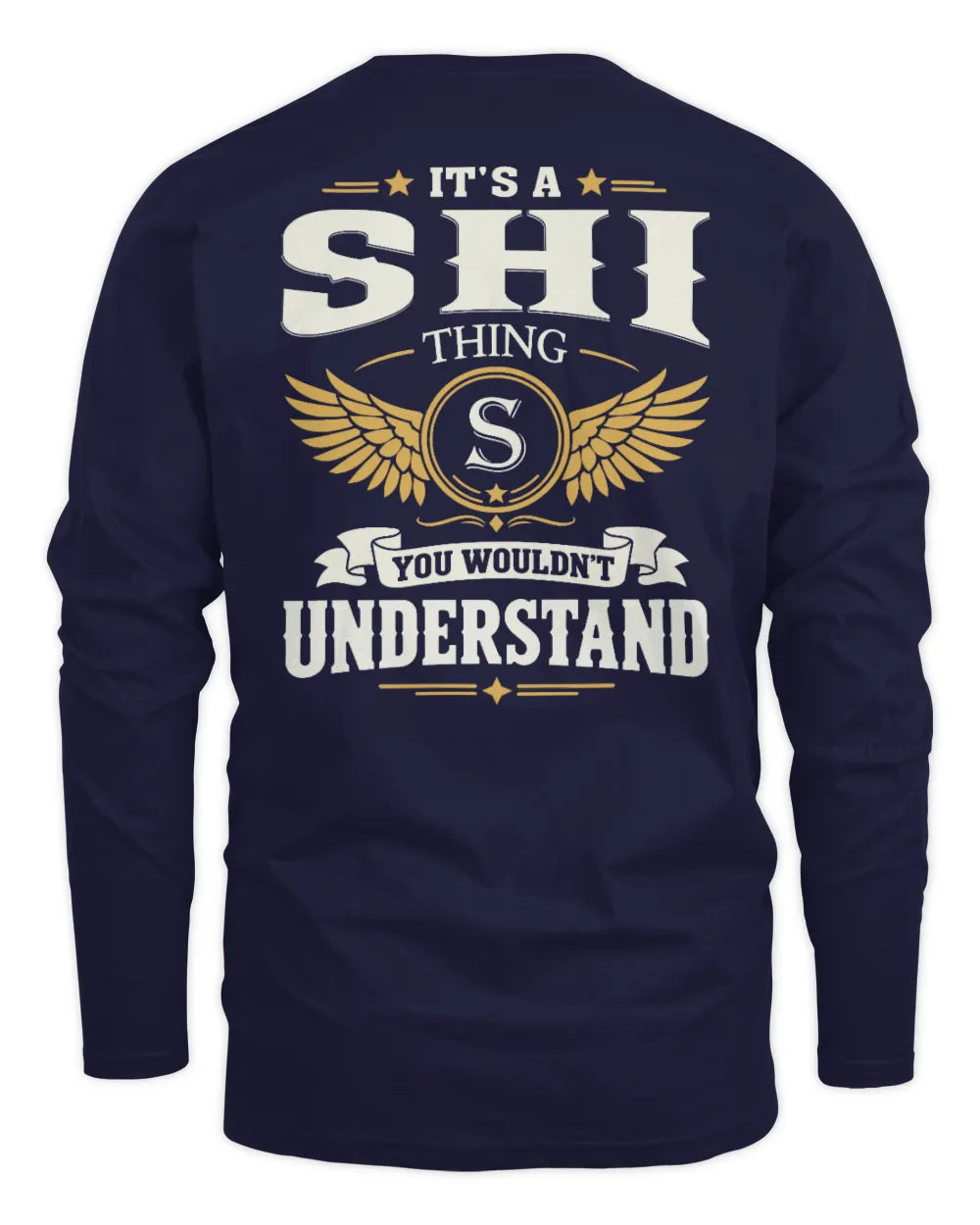 SHI KT06-M008 It’s a [NAME] Thing – You Wouldn’t Understand | Personalized Vintage T-Shirt - Men's Long Sleeved T-Shirt - Navy