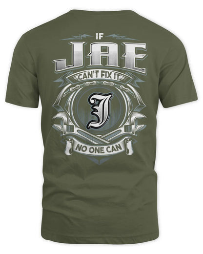 JAE AP81-K4-626 - Personalized Ahmed Quote Apparel “If Ahmed Can't Fix It, No One Can” - Unisex Standard T-Shirt - Military Green