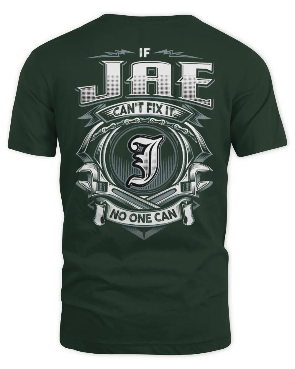JAE AP81-K4-626 - Personalized Ahmed Quote Apparel “If Ahmed Can't Fix It, No One Can” - Unisex Standard T-Shirt - Forest Green
