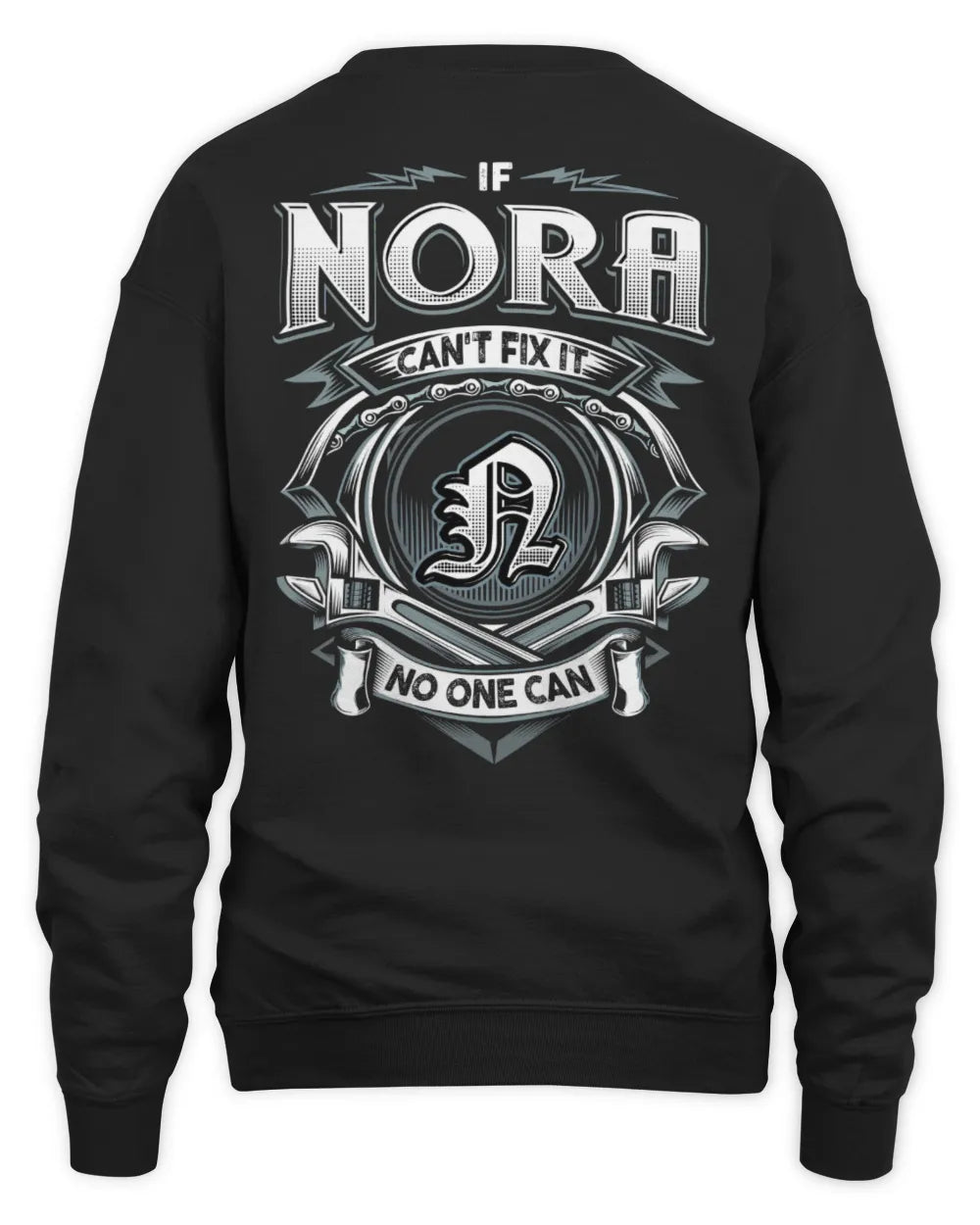 NORA AP81-K4-626 - Personalized Ahmed Quote Apparel “If Ahmed Can't Fix It, No One Can” - Unisex Sweatshirt - Black